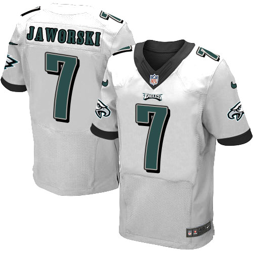 Men's Elite Ron Jaworski Nike Jersey White Road - #7 NFL Philadelphia Eagles